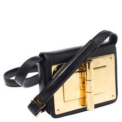 Pre Owned Tom Ford Black Leather Small Natalia Crossbody Bag