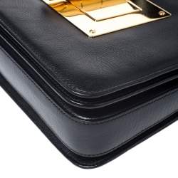 مملوكة مسبقًا Tom Ford Black Leather Natalia Crossbody Bag