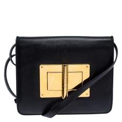 Pre Owned Tom Ford Black Leather Natalia Crossbody Bag