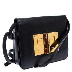 Pre Owned Tom Ford Black Leather Natalia Crossbody Bag