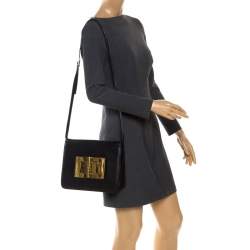 Pre Owned Tom Ford Black Leather Natalia Crossbody Bag