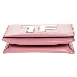 Pre Owned Tom Ford Pink Leather TF Small Chain Crossbody Bag