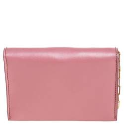Pre Owned Tom Ford Pink Leather TF Small Chain Crossbody Bag