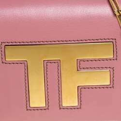 Pre Owned Tom Ford Pink Leather TF Small Chain Crossbody Bag