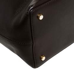 Tom Ford Brown Leather Double Tassel Bucket Bag