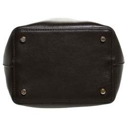 Tom Ford Brown Leather Double Tassel Bucket Bag
