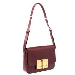 Tom Ford Red Leather Medium Natalia Day Shoulder Bag