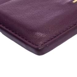 Pre Owned Tom Ford Purple Leather T Bar Card Holder 
