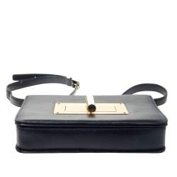 Pre Owned Tom Ford Black Leather Large Natalia Shoulder Bag