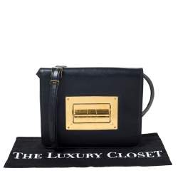 Pre Owned Tom Ford Black Leather Large Natalia Shoulder Bag