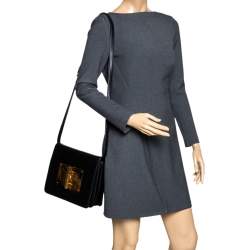 Tom Ford Black Leather Large Natalia Shoulder Bag
