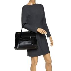 Pre Owned Tom Ford Black Leather Icon Tote