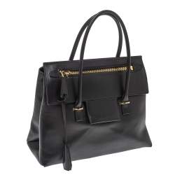 Pre Owned Tom Ford Black Leather Icon Tote