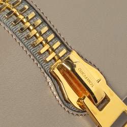 Tom Ford Beige Small Zip Front Leather Clutch