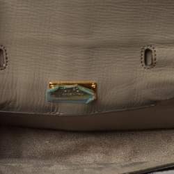 Tom Ford Beige Small Zip Front Leather Clutch