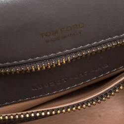 مملوكة مسبقًا Tom Ford Grey Leather Small Chain Natalia Shoulder Bag
