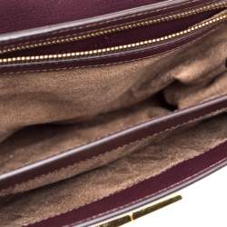 Tom Ford Burgundy Leather Large Natalia Shoulder Bag
