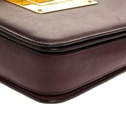 Tom Ford Burgundy Leather Large Natalia Shoulder Bag
