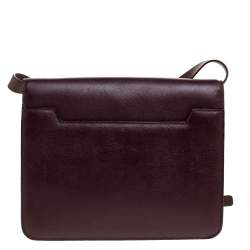 Tom Ford Burgundy Leather Large Natalia Shoulder Bag