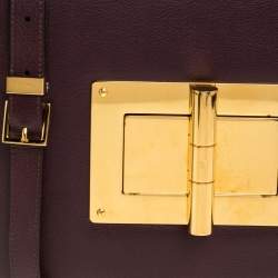 Tom Ford Burgundy Leather Large Natalia Shoulder Bag