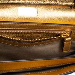 Pre Owned Tom Ford Metallic Gold Python Small Natalia Crossbody Bag