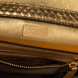 Pre Owned Tom Ford Metallic Gold Python Small Natalia Crossbody Bag