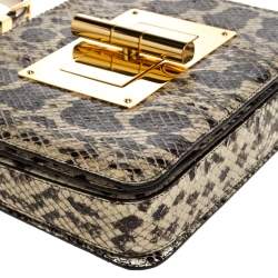 Pre Owned Tom Ford Black/Beige Python Large Natalia Shoulder Bag