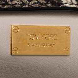 Pre Owned Tom Ford Black/Beige Python Large Natalia Shoulder Bag