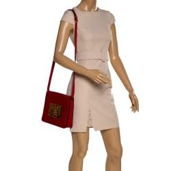 Pre Owned Tom Ford Red Leather Large Natalia Shoulder Bag