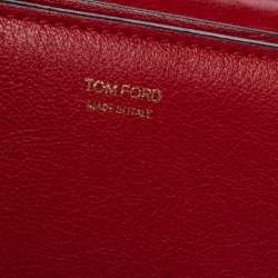 Pre Owned Tom Ford Red Leather Large Natalia Shoulder Bag