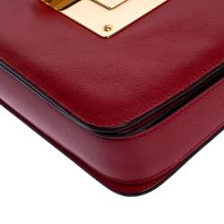 Pre Owned Tom Ford Red Leather Large Natalia Shoulder Bag