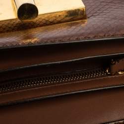 Tom Ford Brown Python Small Natalia Crossbody Bag