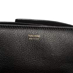 Tom Ford Black Leather Large Natalia Shoulder Bag