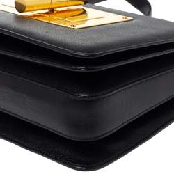 Pre Owned Tom Ford Black Leather Large Natalia Shoulder Bag