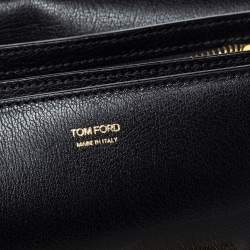 Pre Owned Tom Ford Black Leather Large Natalia Shoulder Bag