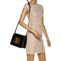 Pre Owned Tom Ford Black Leather Large Natalia Shoulder Bag