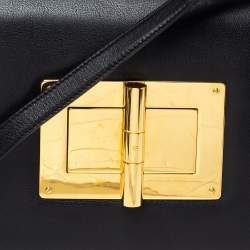 Pre Owned Tom Ford Black Leather Large Natalia Shoulder Bag
