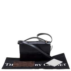 Tom Ford Black Leather Flap Top Handle Bag