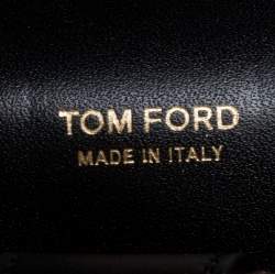 Tom Ford Black Leather Flap Top Handle Bag