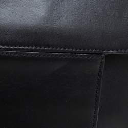 Tom Ford Black Leather Flap Top Handle Bag