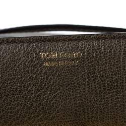Pre Owned Tom Ford Khaki Leather Small Natalia Crossbody Bag