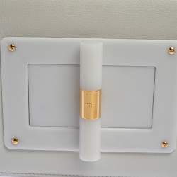 Pre Owned Tom Ford White Leather Small Natalia Crossbody Bag