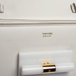 Pre Owned Tom Ford White Leather Small Natalia Crossbody Bag