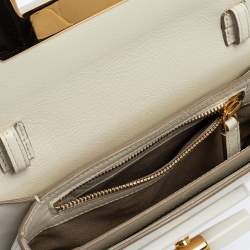 Pre Owned Tom Ford White Leather Small Natalia Crossbody Bag