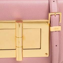 Pre Owned Tom Ford Pink Leather Small Natalia Crossbody Bag