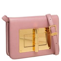 Pre Owned Tom Ford Pink Leather Small Natalia Crossbody Bag