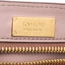 Tom Ford Blush Nude Beige Python Padlock Flap Chain Crossbody Bag