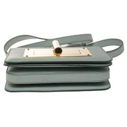 Pre Owned Tom Ford Mint Green Leather Small Natalia Crossbody Bag