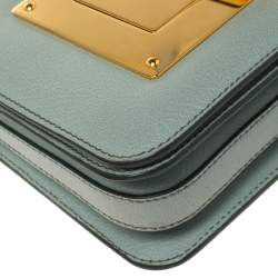 Pre Owned Tom Ford Mint Green Leather Small Natalia Crossbody Bag