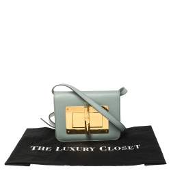 Pre Owned Tom Ford Mint Green Leather Small Natalia Crossbody Bag